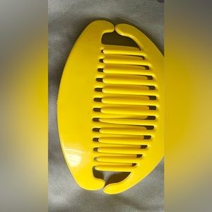 Vintage Goody 1980s TZERS Hair Cincher Comb Banana Clip 5.25in 80's Yellow